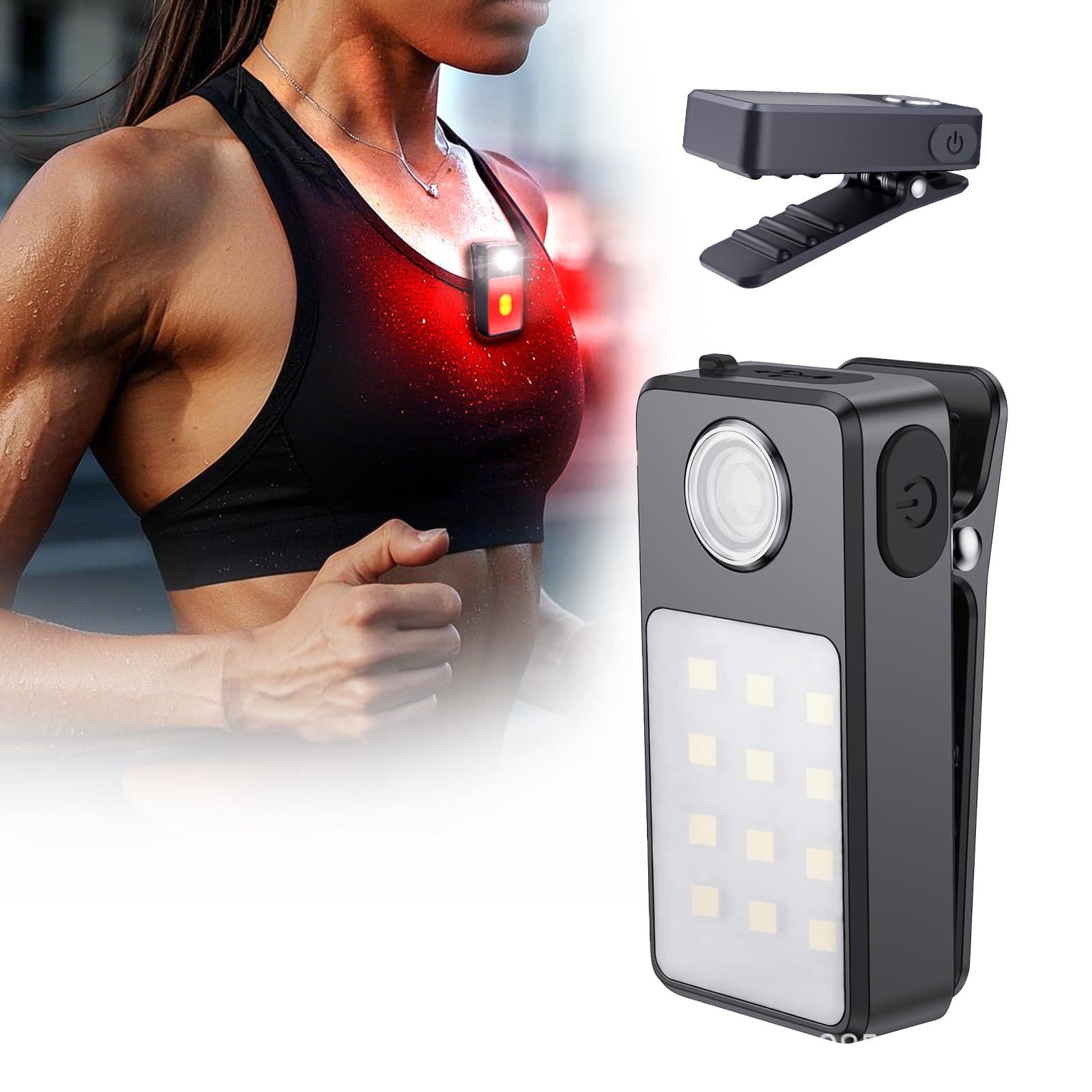 2025 Cross-Border New Outdoor Multi-function Rechargeable Clip Light Running Light LED Night Warning Light