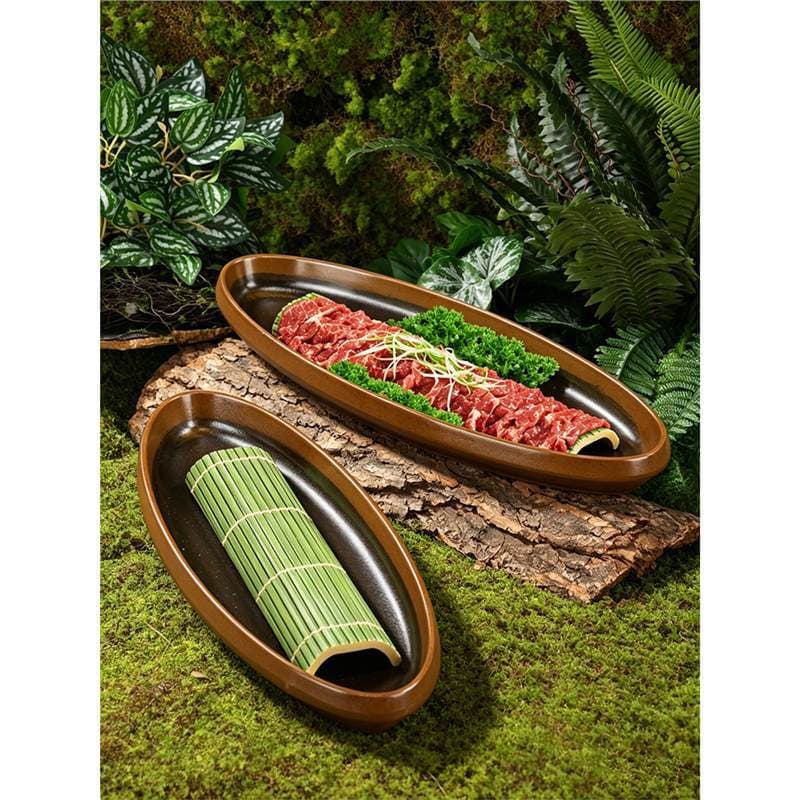 Yamano style hot pot tableware, fresh cut hanging dragon Panshan slowly same style plate, perilla beef, wasabi beef and shrimp slide plate