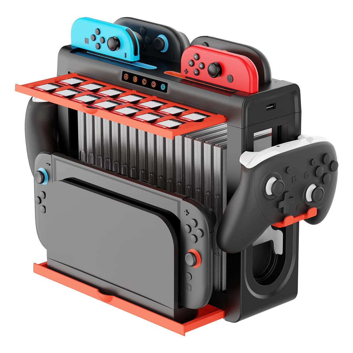 For Switch OLED Console Multi-Function Charging Dock Switch2 Generation Universal Console Disc Storage Rack
