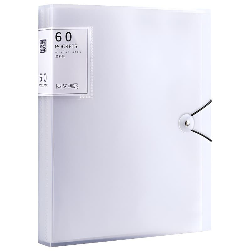 Manufacturer A4 Data Book Folder Transparent Insert Pages Exam Paper Storage Bag 100/60 Pages File Folder Multifunctional Document Holder