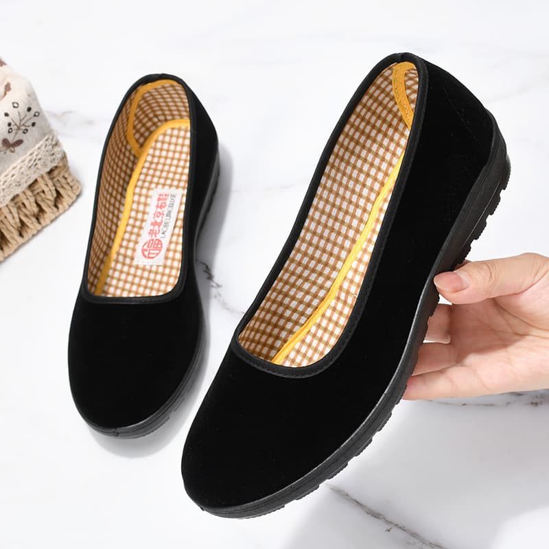 Spring Autumn New Style Women's Beijing Cloth Shoes Slip-On Walking Shoes Hotel Protocol Square Dance Shoes Flat Heel Footwear