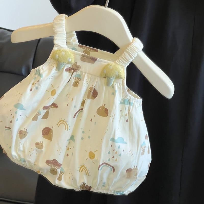 Trendy Baby Summer Thin Ultra Onesie Cute Infant Suspender Bodysuit Baby Summer Clothes