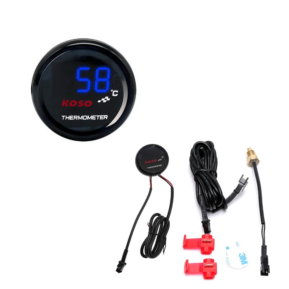 Motorcycle modified water tank temperature meter KOSO round water temperature meter JOG radiator monitoring meter suitable for Yamaha