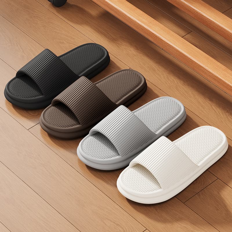 Indoor Use Non-slip Bathroom Slippers Hotel Summer Men's Eva Slippers Women's Shower Home Use Poop Step Feel