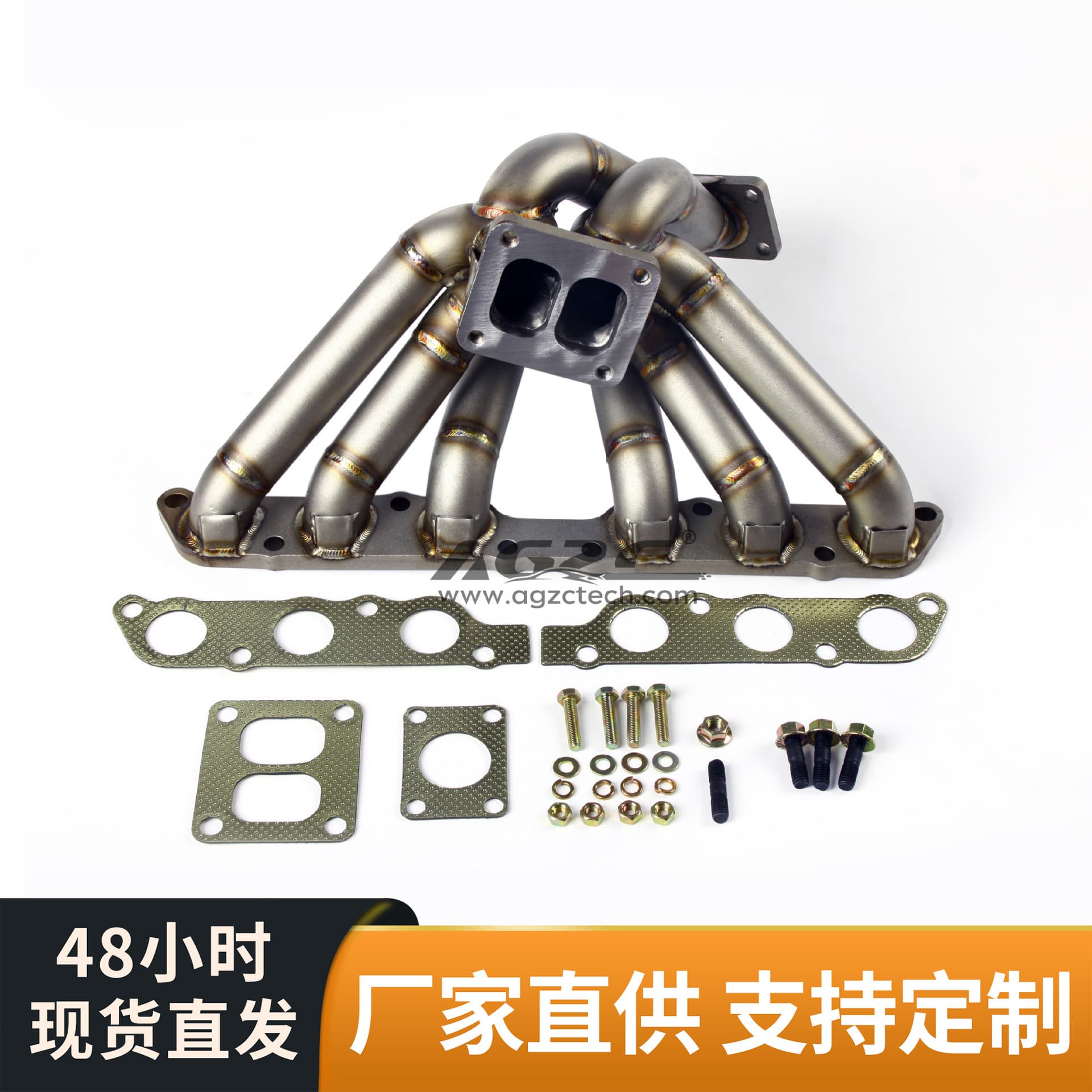 Special Turbocharged Modified Exhaust Manifold for Toyota 2JZ-GE Engine, 3mm Surface Treatment Sandblasting