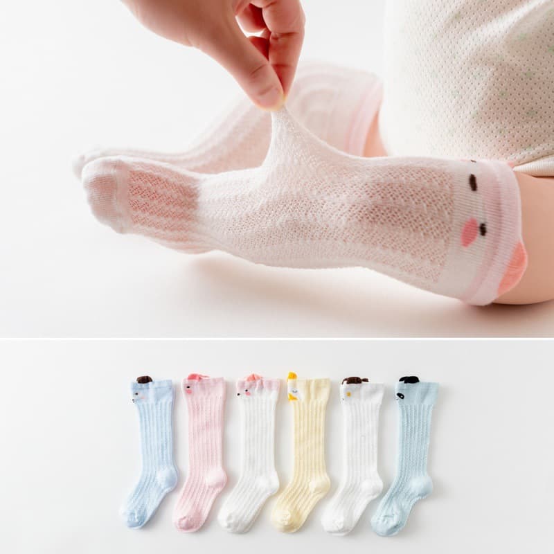 2025 Summer New Baby Long Socks Mesh Baby Socks for 0-1-3 Years Old Wholesale
