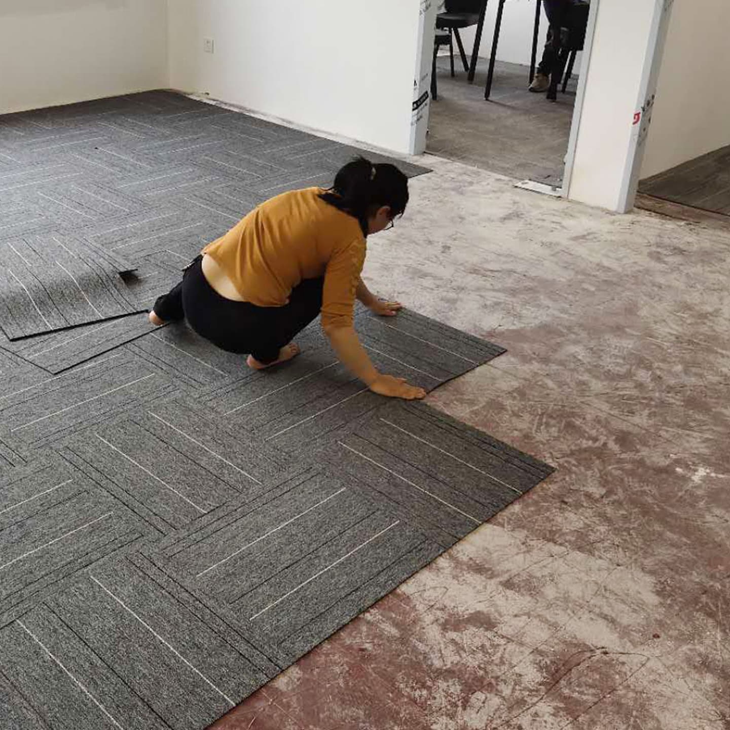 Office modular carpet tiles for commercial use, factories, office buildings, billiard halls, full coverage for hotels, bedrooms, and engineering projects
