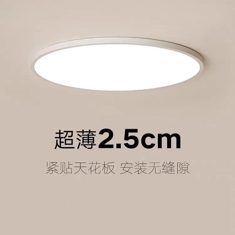Cross-border Hot Sale Manufacturer Wholesale Round LED Bedroom Ceiling Light Nordic Ultra-Thin 2.5cm Eye Protection Super Bright