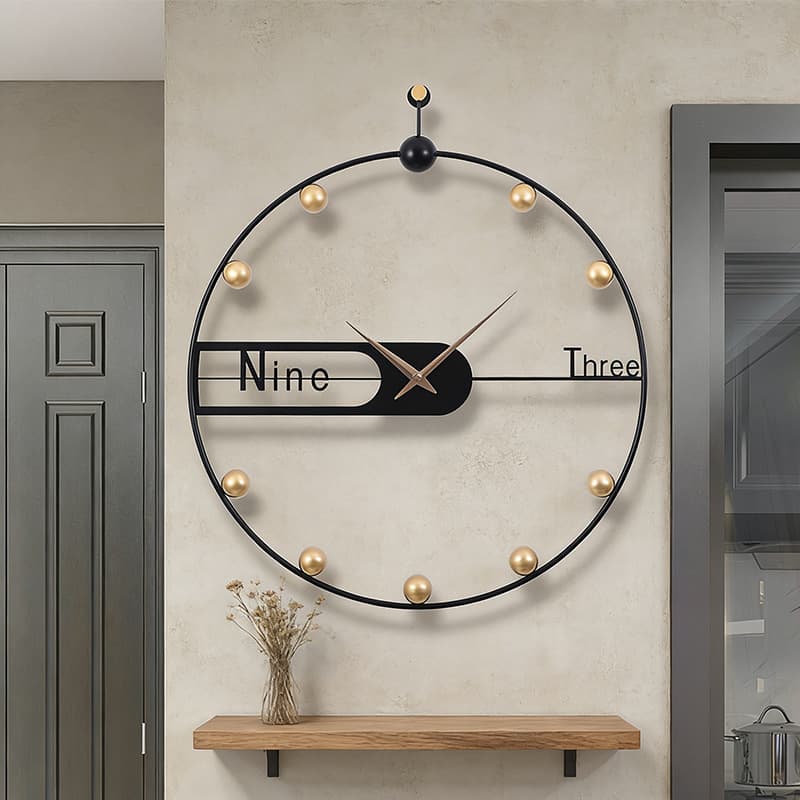 Cross-border simple wall clock living room wall clock light luxury background wall decoration clock fashion art clock Nordic home