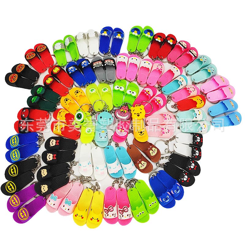 Cartoon Slipper Keychain Mini Shoe Charm Cinnamoroll Cute for BJD American Dolls 6 Points 1/4 Blythe