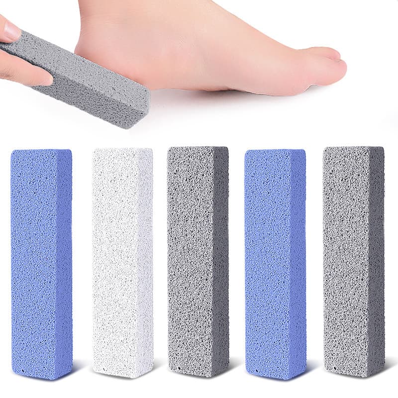 Long glass foot file stone, toilet cleaning stone, multi-faceted exfoliating scrubber, callus remover, pumice stone.