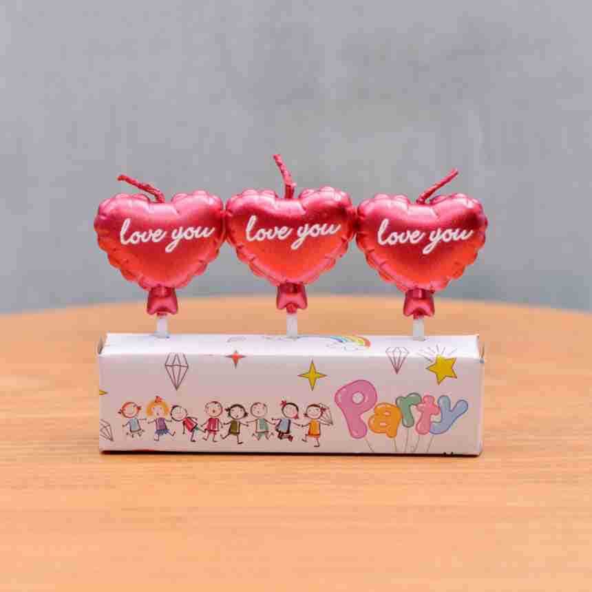 Chinese Valentine's Day loveyou candle plug-in cake love decoration couple confession anniversary cake decoration
