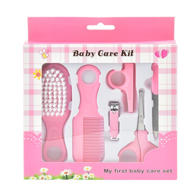 Manufacturer Wholesale Baby Care and Cleaning 6-Piece Set, Nail Scissors Combination Set, Baby Lanugo Comb Gift Box Set