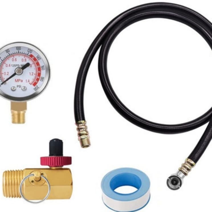 Copper valve aluminum handle 1/2*1/4NPT portable brass combination valve air pump air pressure gauge air tube set