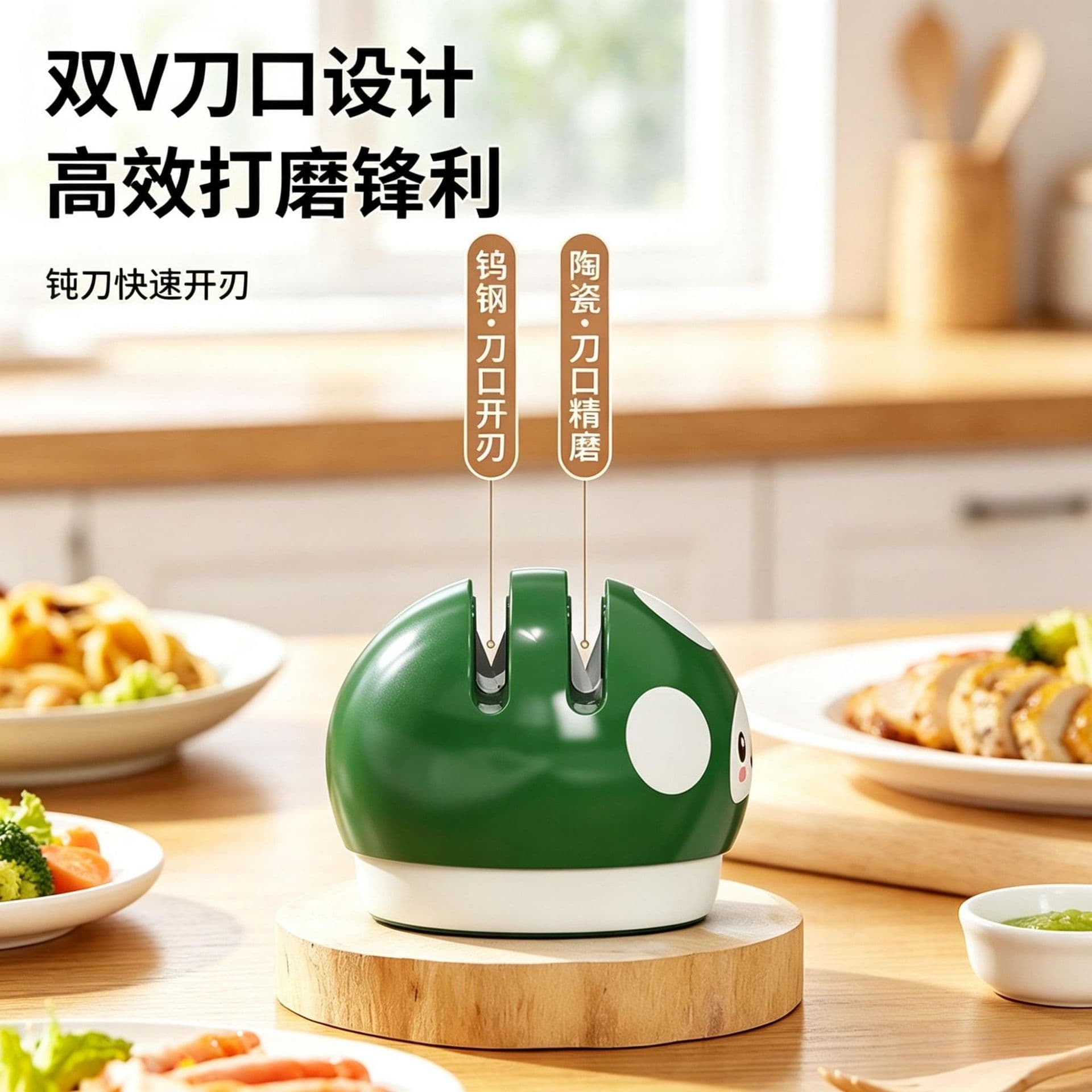 Mushroom sucker whetstone household kitchen knife scissors tool artifact new professional quick knife sharpener