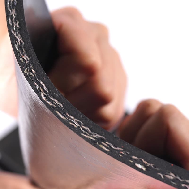 Factory direct supply, black multi-layer customizable wire-embedded rubber mat, anti-slip and wear-resistant fabric rubber sheet