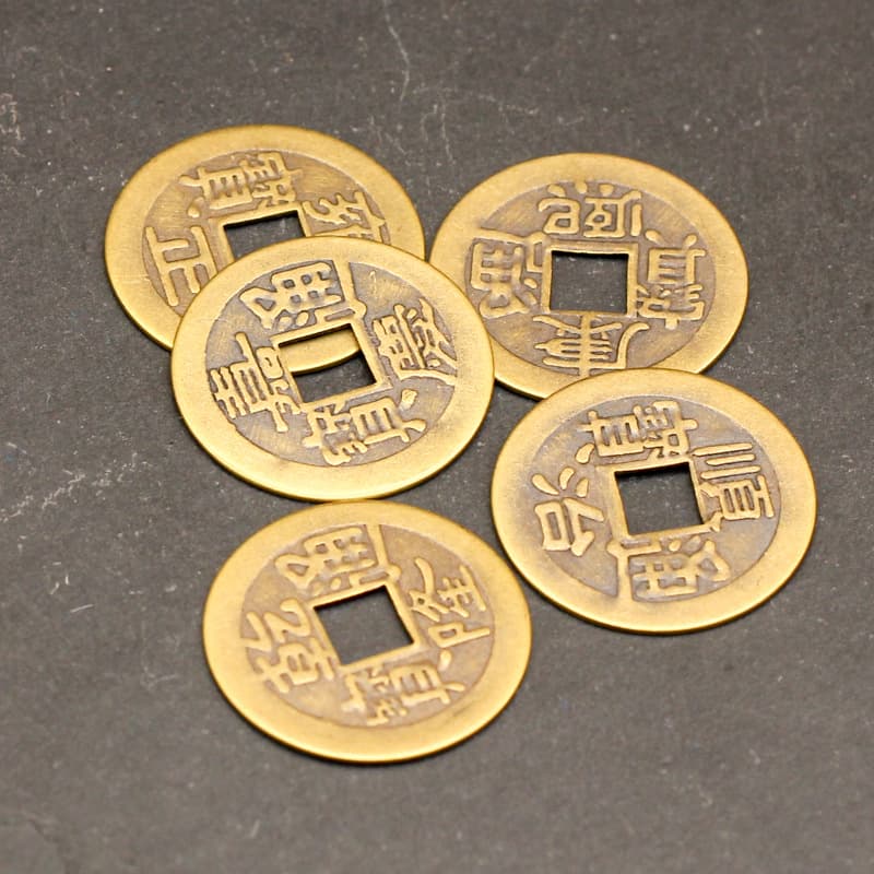 Thickened Brass Five Emperor Coins Retro Antique Copper Coins Qing Dynasty Ten Emperors Wholesale Coin Pendants Accessories