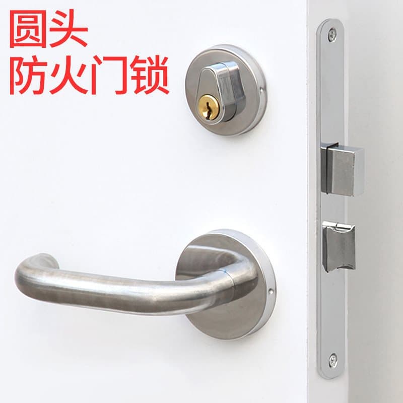 Round-head fire door lock, round-head corridor lock, fire door lock, round lock body, national standard fire lock, pipe electrical shaft lock