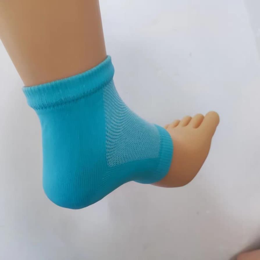 Gel heel socks with protective gel padding for heel comfort and care