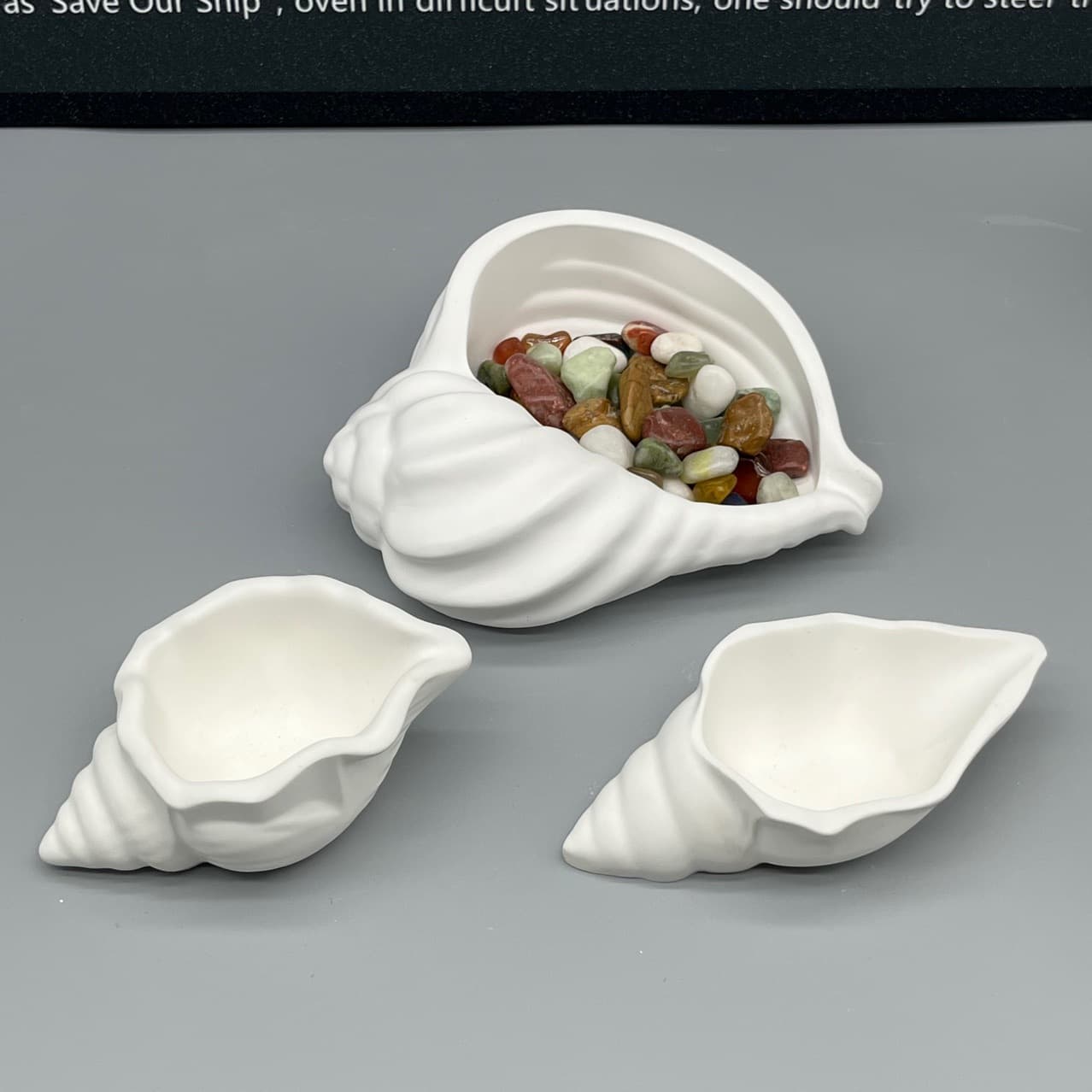 Factory Direct Plaster Aromatherapy Candle Cup Candle Jar Container Seashell Candle Holder Scented Creative Decoration Gift