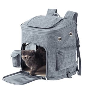 Cat Carrier Portable for Small Dogs and Cats Travel Pet Carrier Bag Large Capacity Breathable Dual-Shoulder Pet Backpack