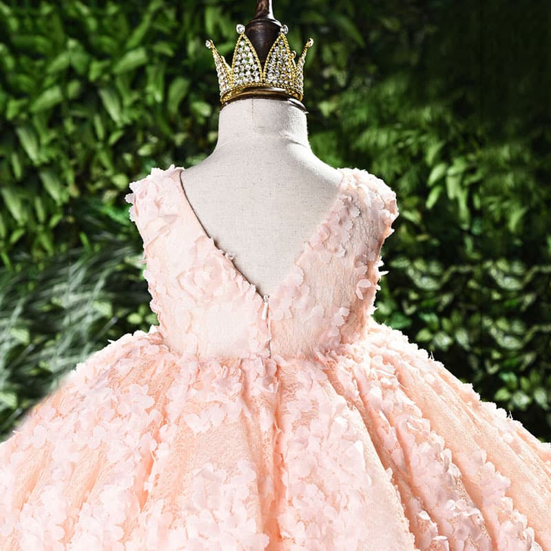 Girls Princess Dress 2025 Summer Sleeveless Round Neck Open Back Candy Birthday Gown Baby Children Princess Dress