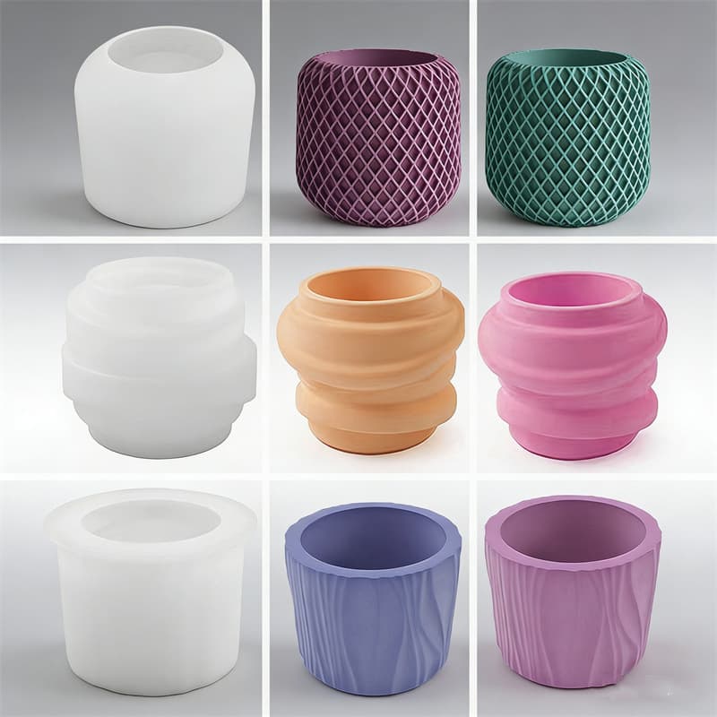 Resin Drip Grid Irregular Candle Cup Mold, Plaster Cement Aromatherapy Candle Storage Jar Silicone Mold