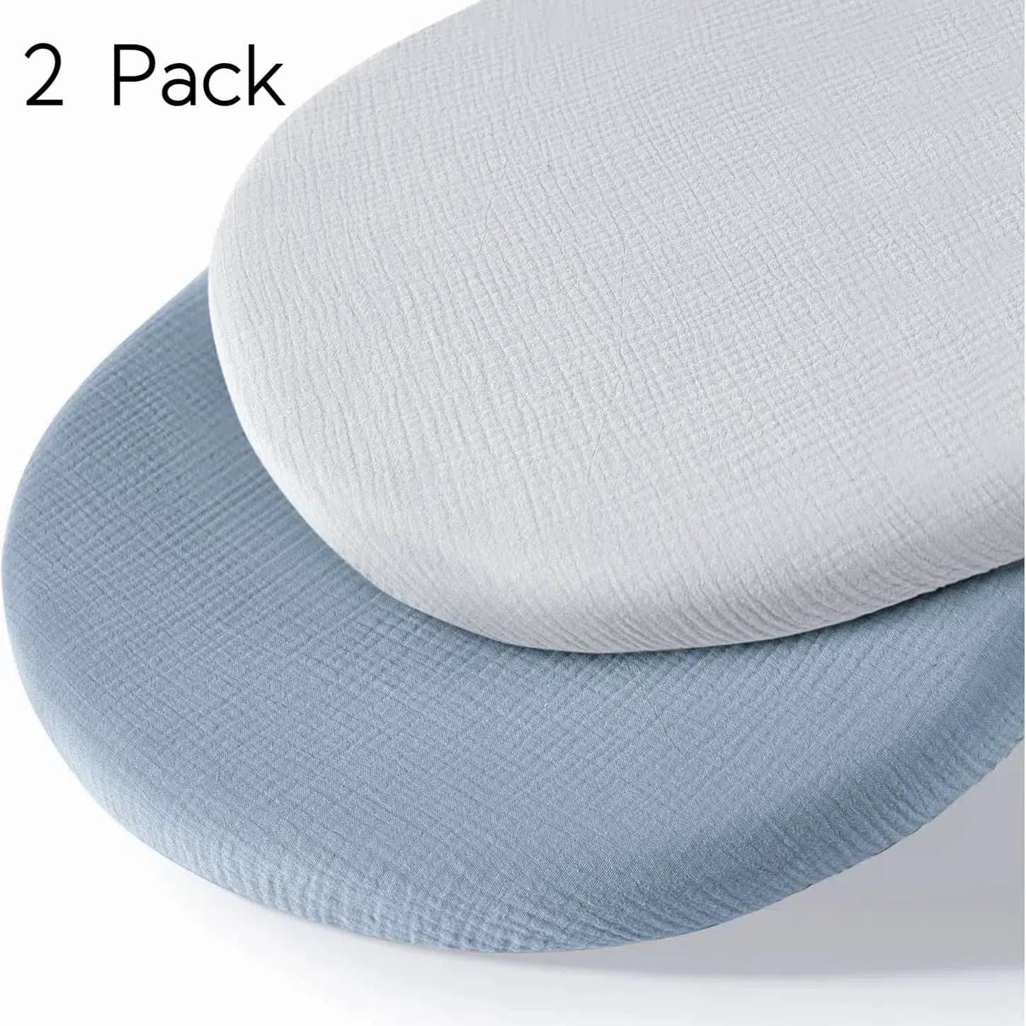 Cross-border baby cradle mattress cover 2-piece set, made of breathable cotton yarn, removable and washable outer cover.