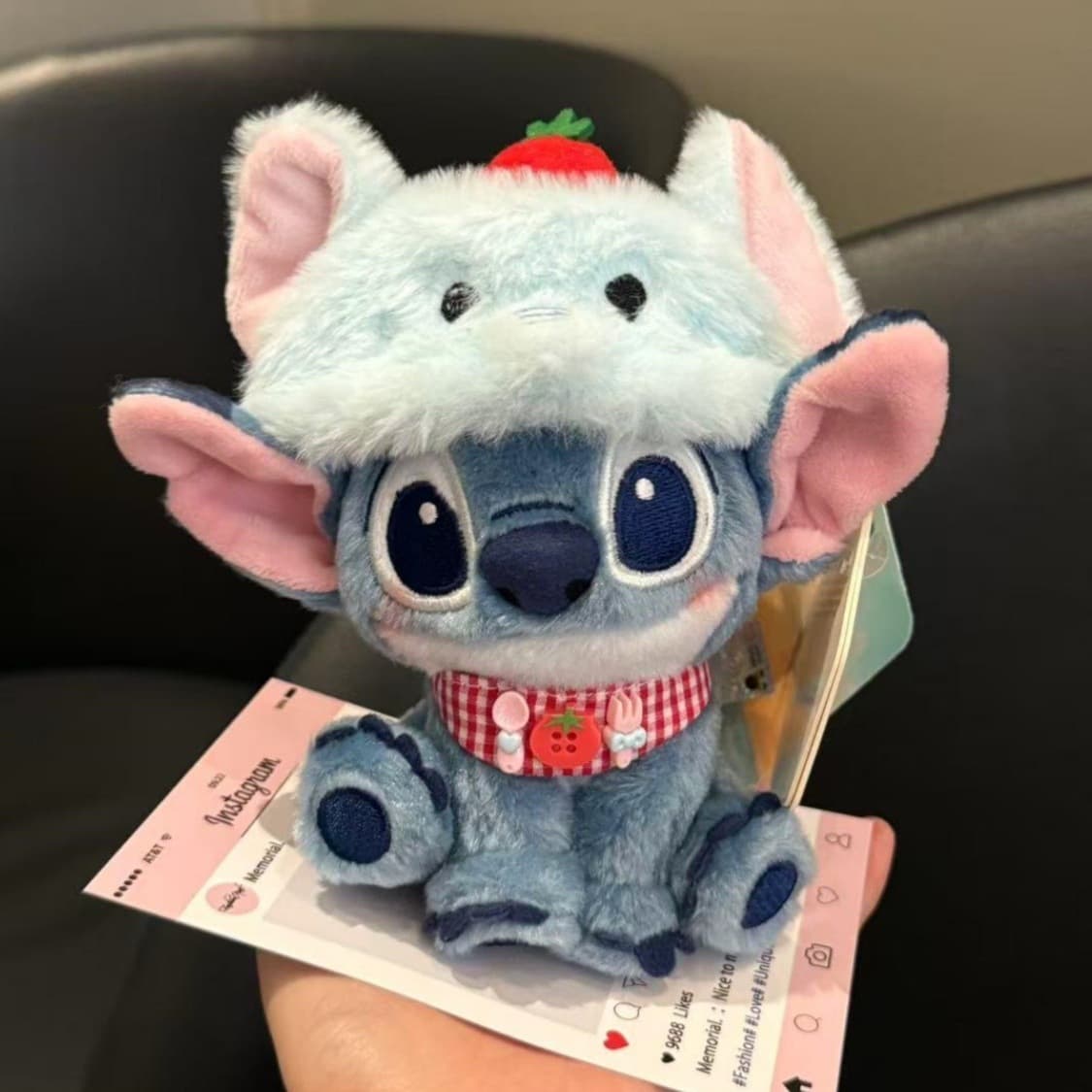 Genuine Stitch bag pendant school bag keychain cute Stitch plush doll doll gift for boys and girls