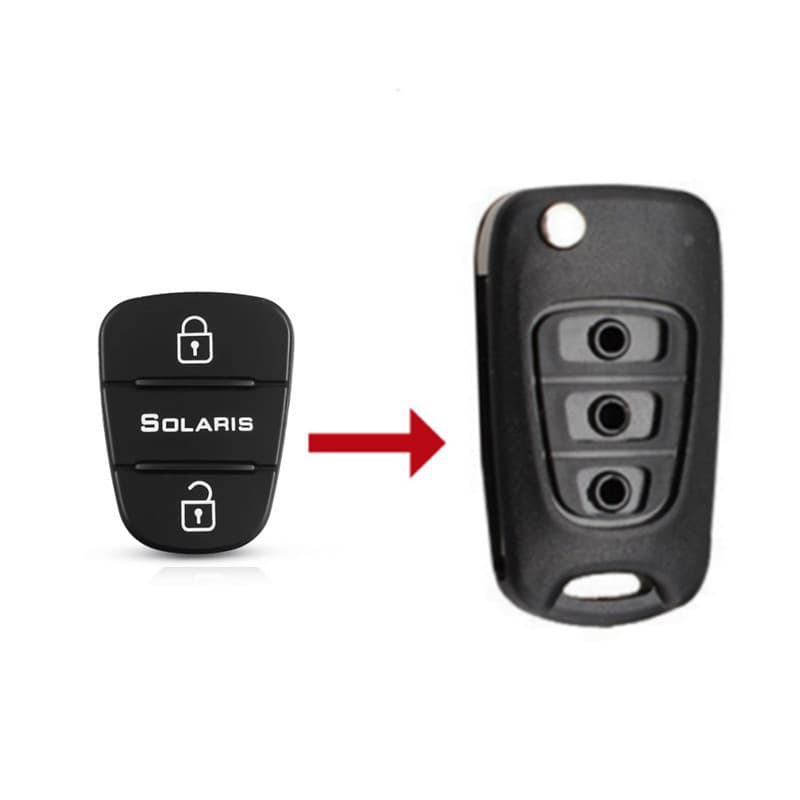 Key skin suitable for modern solaris key button skin Solaris 3-button silicone button replacement skin