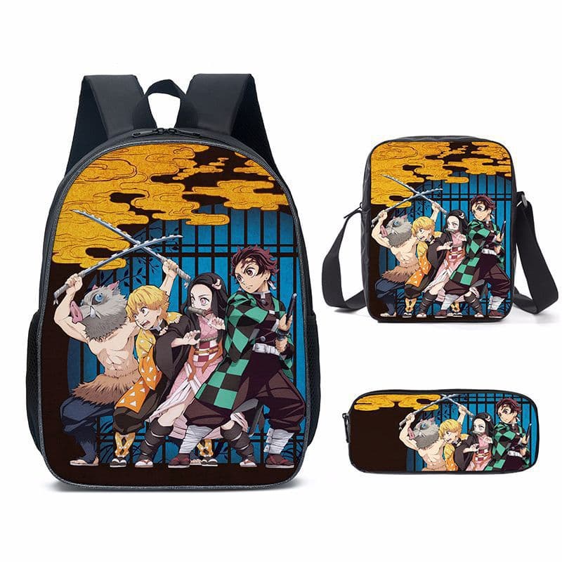 New Cartoon Super Moon Blade 3-Piece Backpack Set School Backpack for Primary and Middle School Students Amazon Backpack