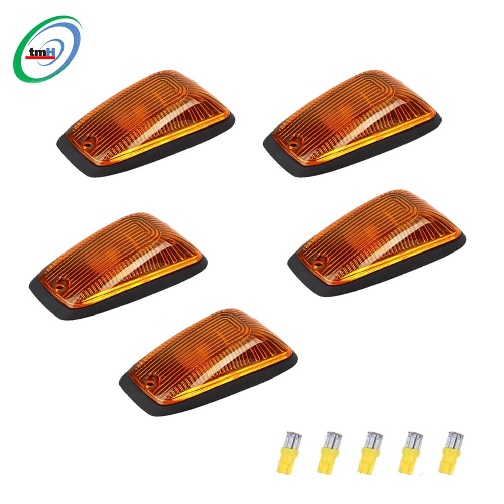 5-Pack Yellow LED Pickup Truck Roof Lights 12V for Chevrolet GMC