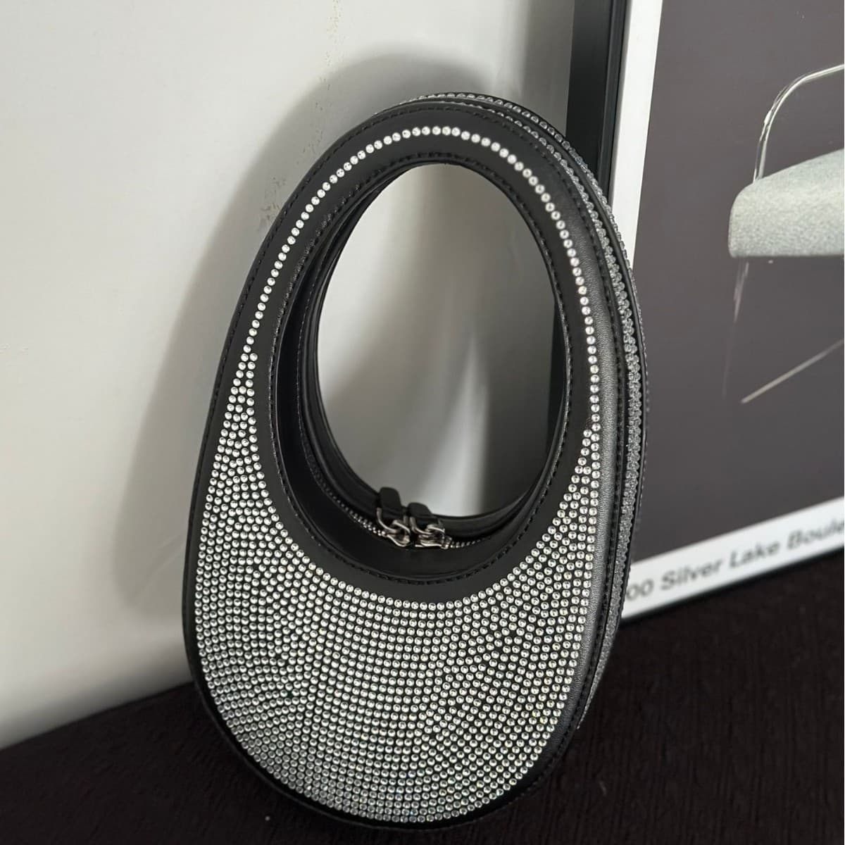 Bright diamond bag women's bag 2025coperni new foreign trade high-end niche portable profile egg bag