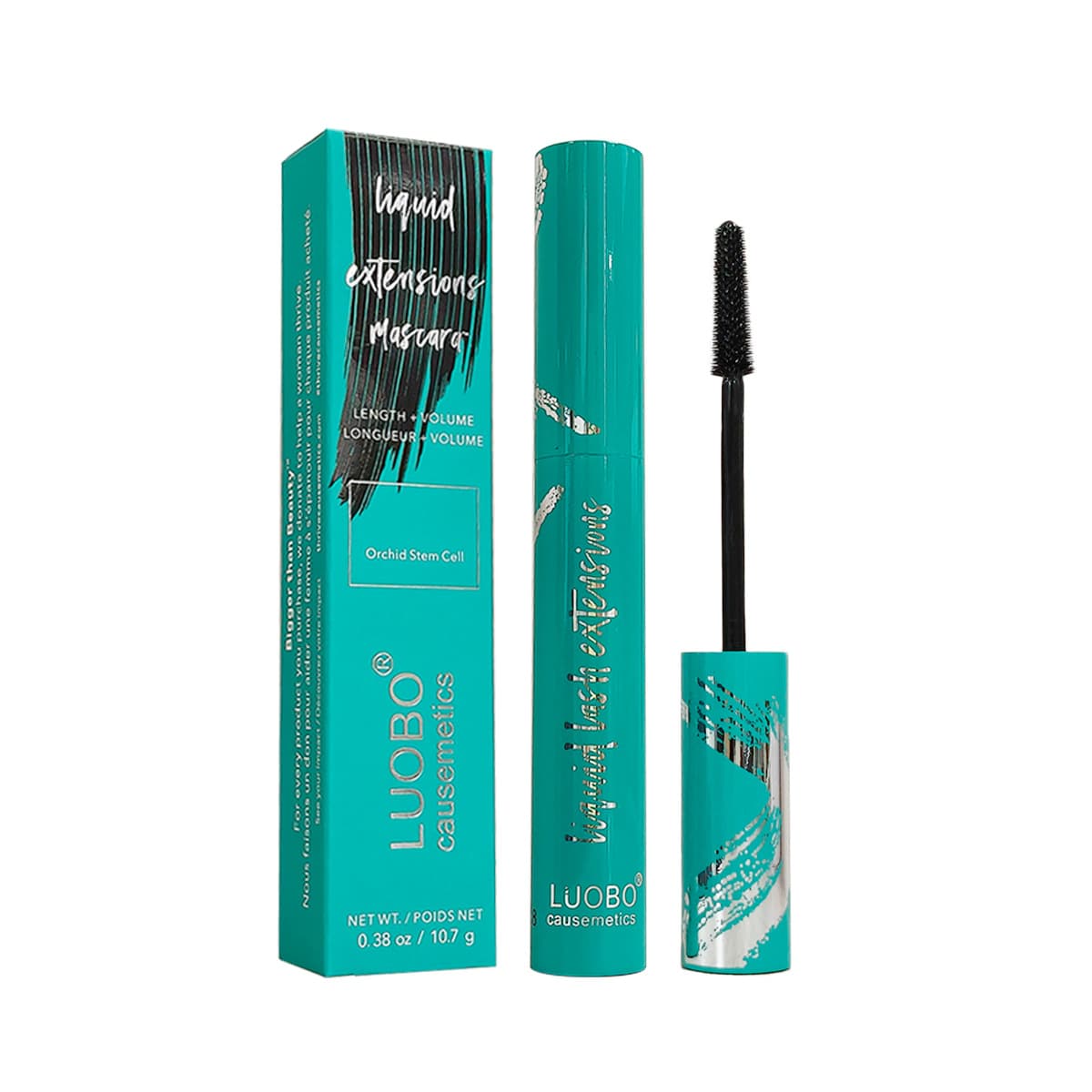 Cross-border Green Box Mascara Lengthening and Volumizing, Removable with Warm Water, TK Amazon Bestseller European Liquid Mascara Waterproof