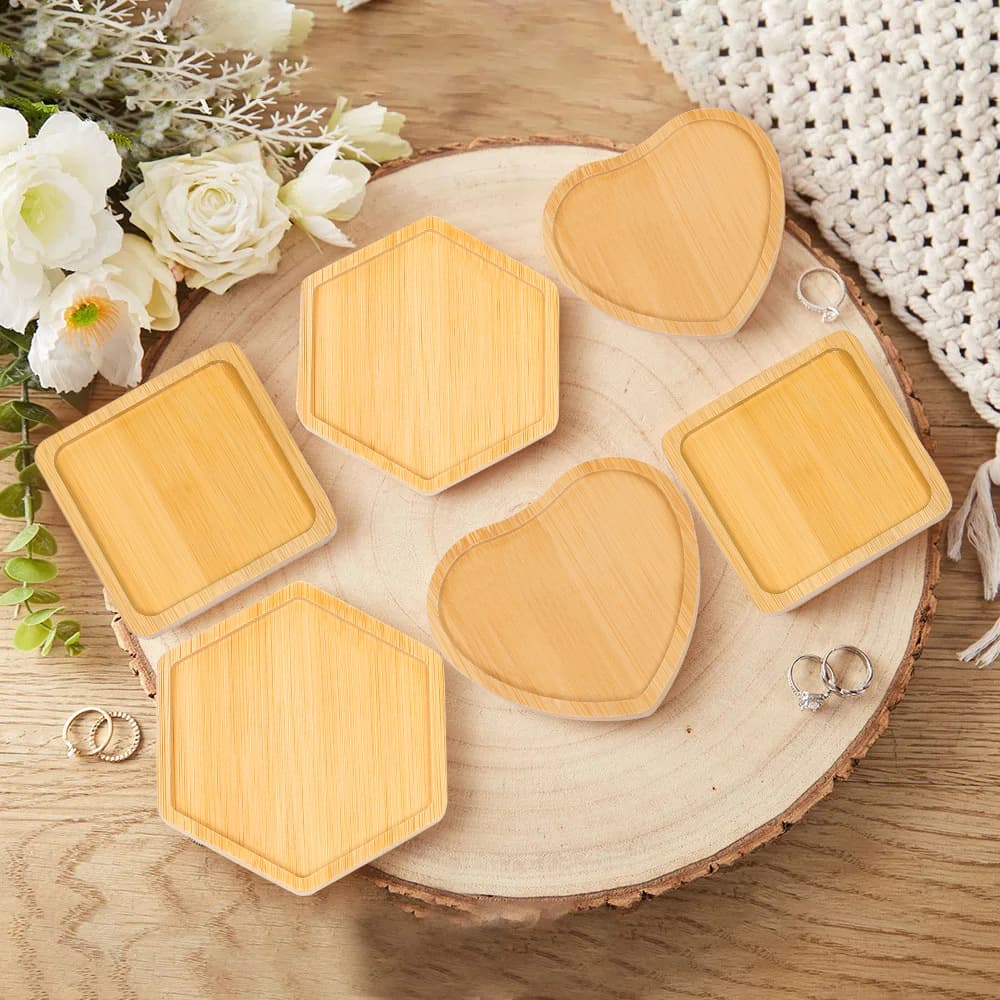 DIY Bamboo Coasters Mosaic Heat Insulation Placemats, Elementary School Table High-end Table Pads, Bamboo Wood Tea Cup Coasters Wholesale