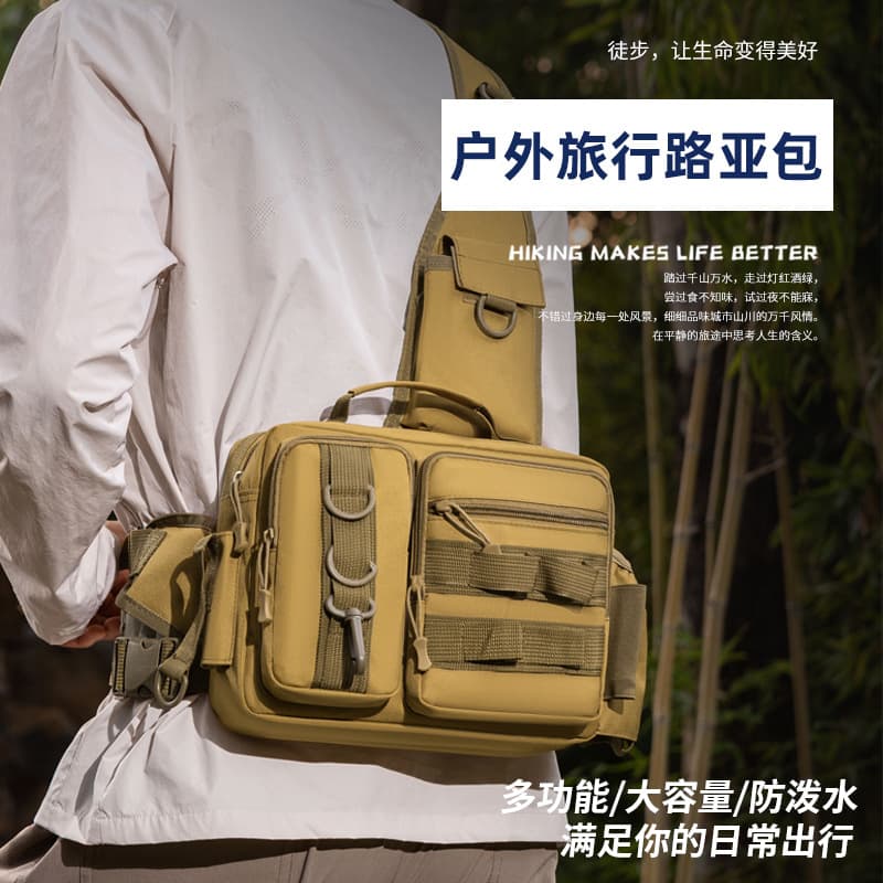 Cross-border Multifunctional Outdoor Travel Hiking Tactical Vest Backpack Fishing Storage Large Capacity Storage Sports Men's Chest