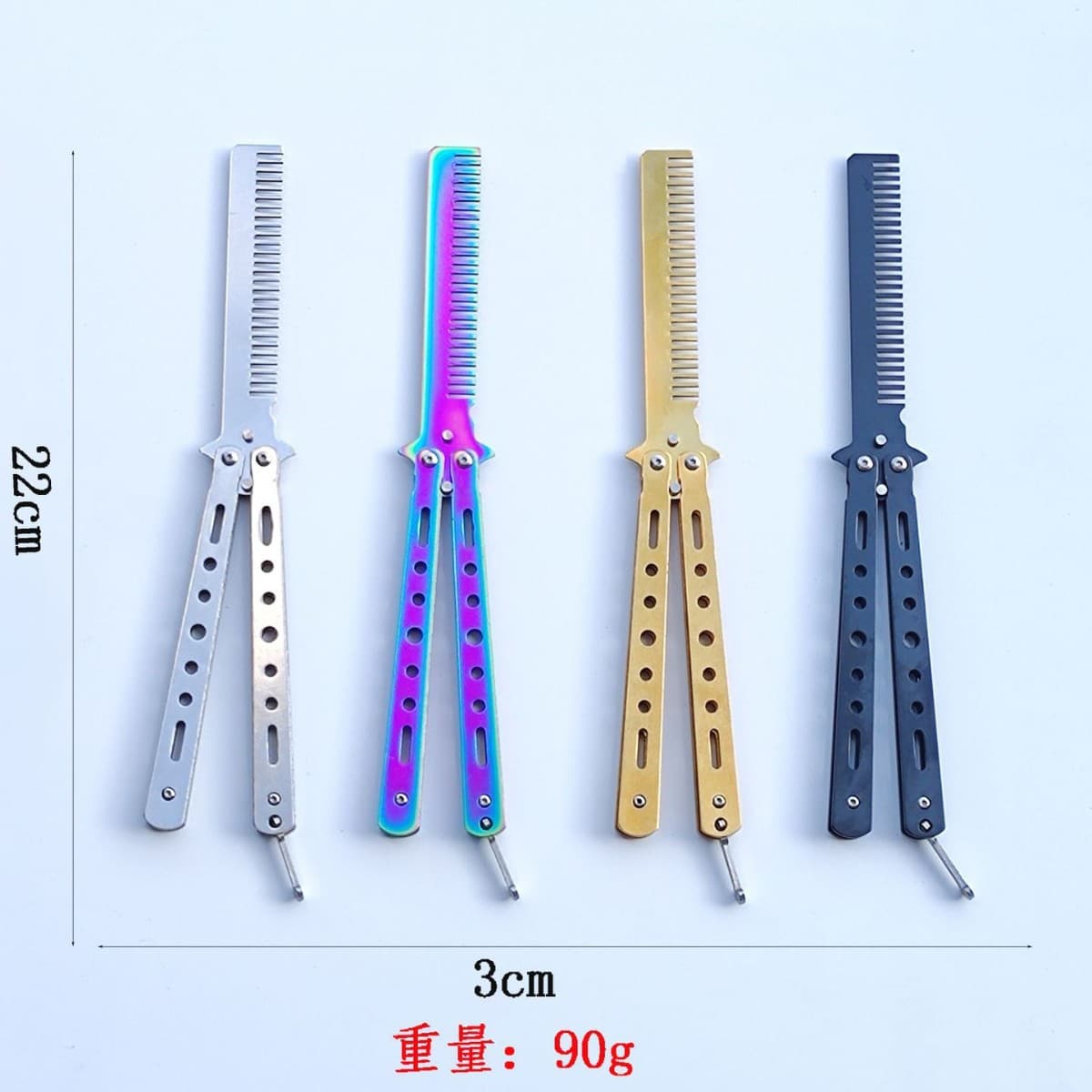 Square Handle Unsharpened Butterfly Practice Knife, CSGO Outdoor Training Knife, Folding Training Comb
