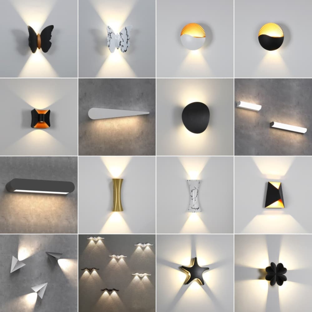 Butterfly Wall Light Seagull Outdoor Waterproof Indoor and Outdoor Wall Light Modern Simple Courtyard Washing Wall Light Corridor Balcony Decoration