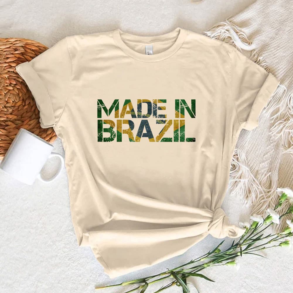 Brazil Tee Women Streetwear T-Shirts Female Japanese Clothing