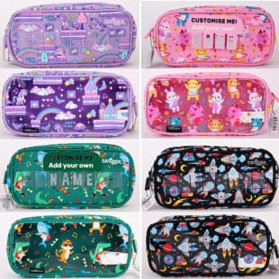 Australia Smiggle Pencil Case for Primary and Secondary School Students, Large Capacity Stationery Pencil Bag, Cartoon Pencil Bag, Semi-Transparent Pencil Case