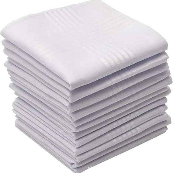 Spot 40cm Amazon white square scarf men's handkerchief old-fashioned handkerchief pocket towel graffiti embroidery DIY 12 strips/bag