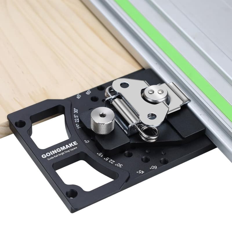 Adjustable Angle Track Saw Square and -60° to 60° Quick Positive Angle