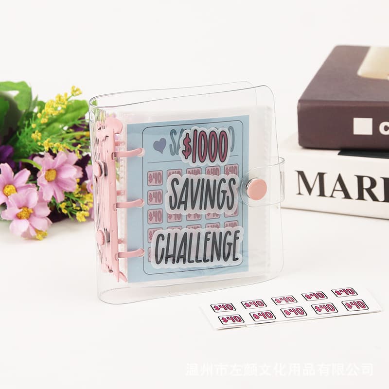 Cross-border Savings Binder $1000 Money Saving Challenge Book Mini Savings Binder