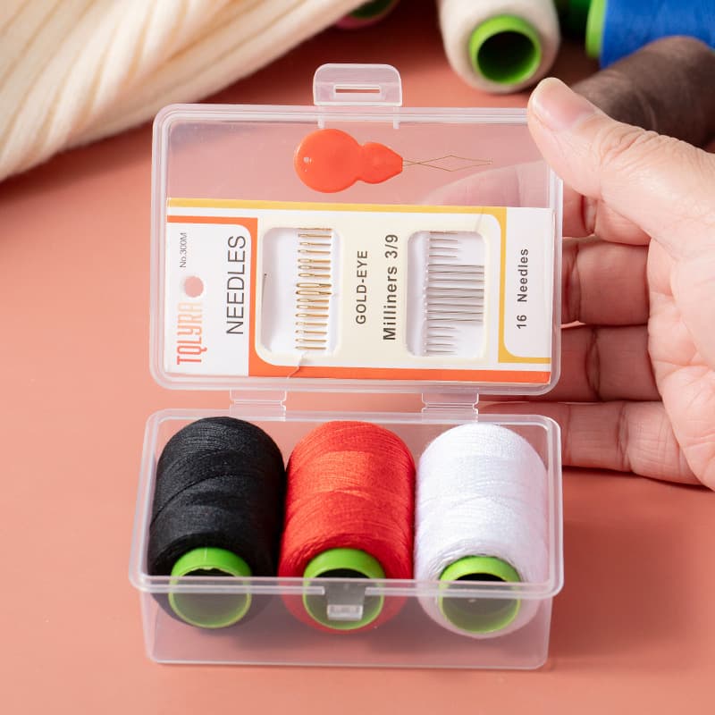 Portable Mini Sewing Kit, High Quality for Home and Dorm, Practical Sewing Thread Set with Needle and Threader