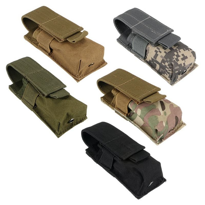 Outdoor Tactical Flashlight Bag M5 Single-Unit EDC Tool Bag Small Size Molle Accessory Pouch Geometric Pattern Unisex Sport Waist Bag