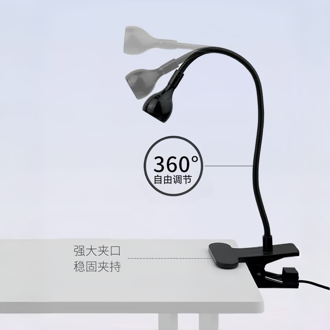 Cross-border Supply LED Gooseneck Nail Lamp UV Curing Purple Light USB Nail Clip Phototherapy Lamp