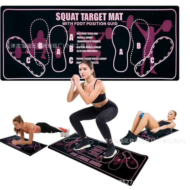 Cross-Border Sporty Pilates Squat Diatom Mud Floor Mat Footprint Style Dirt-Resistant Wear-Resistant Exercise Mat Non-Slip Fitness Mat
