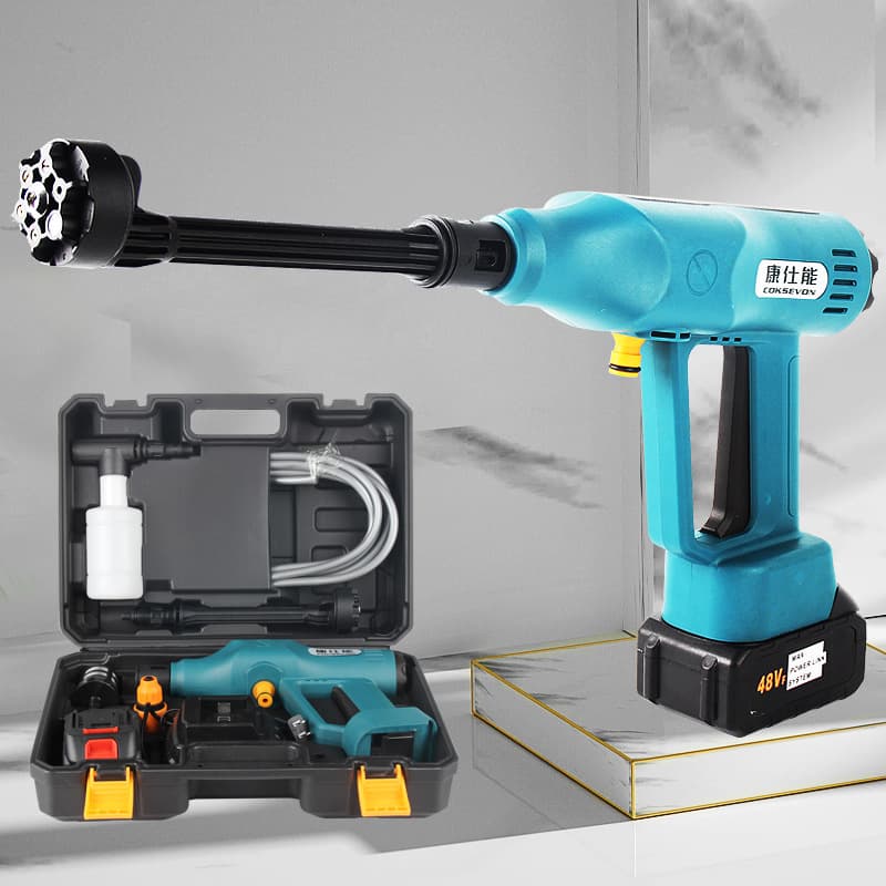 Brushless Lithium Car Washer, Rechargeable High-Pressure Car Wash Gun, Portable Cordless High-Power Car Washer