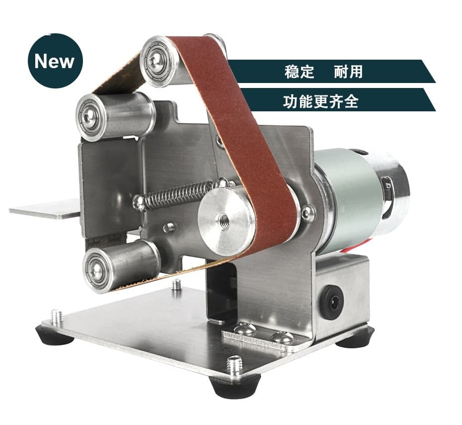 Mini Belt Sander DIY Polishing Machine Sandpaper Grinder Knife Sharpener Woodworking Bench Belt Sander