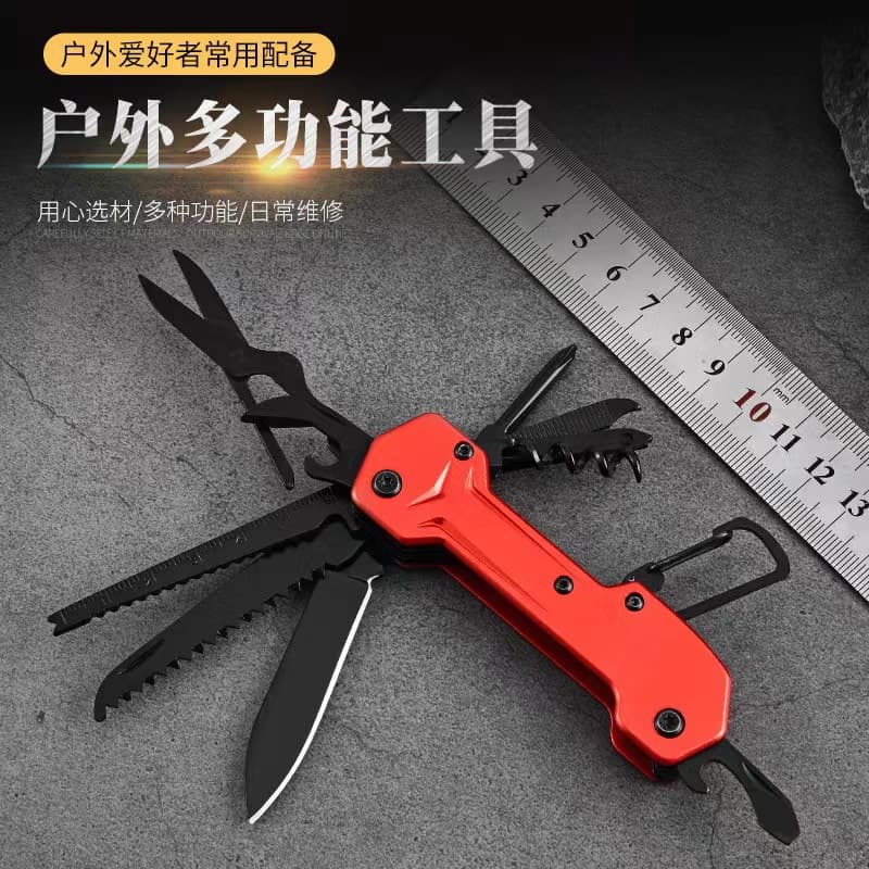 Factory direct sales stainless steel multifunctional knife Swiss army knife outdoor survival folding knife portable outdoor knife